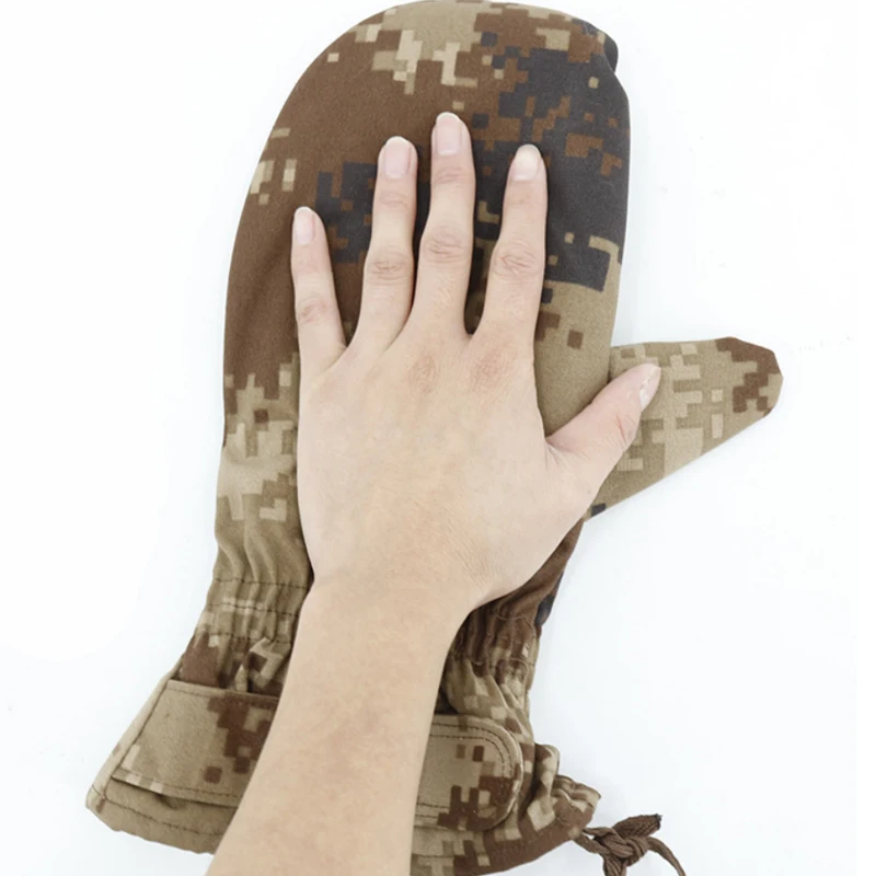 Guantes de invierno cálidos para hombre, impermeables, antideslizantes, para pesca, motocicleta, desierto, Camuflaje, caza, esquí, Camping - imagen 2