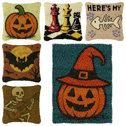 Kit bordado punto cruz Halloween – Almohada decorativa para coser