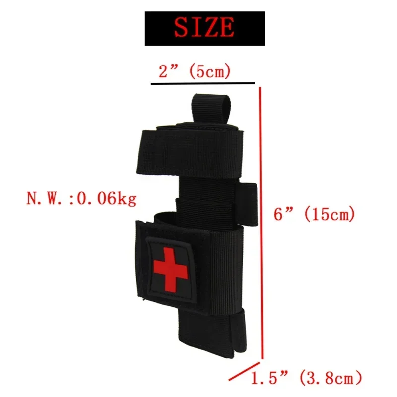 Botiquín de primeros auxilios con bolsa Molle, bolsa médica táctica con cinturón, torniquete rápido y tijeras para emergencias, caza, senderismo, equipo de acampada - imagen 5