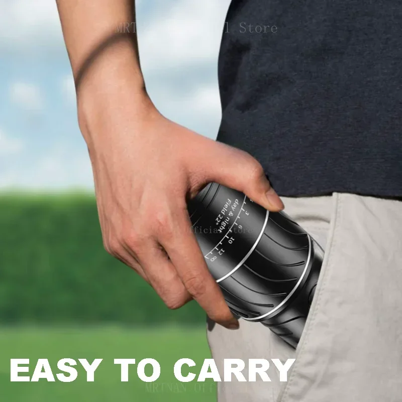 Binoculares potentes HD con Zoom militar, telescopio profesional portátil de largo alcance, Monocular de baja visión nocturna para caza, 40x60 - imagen 4