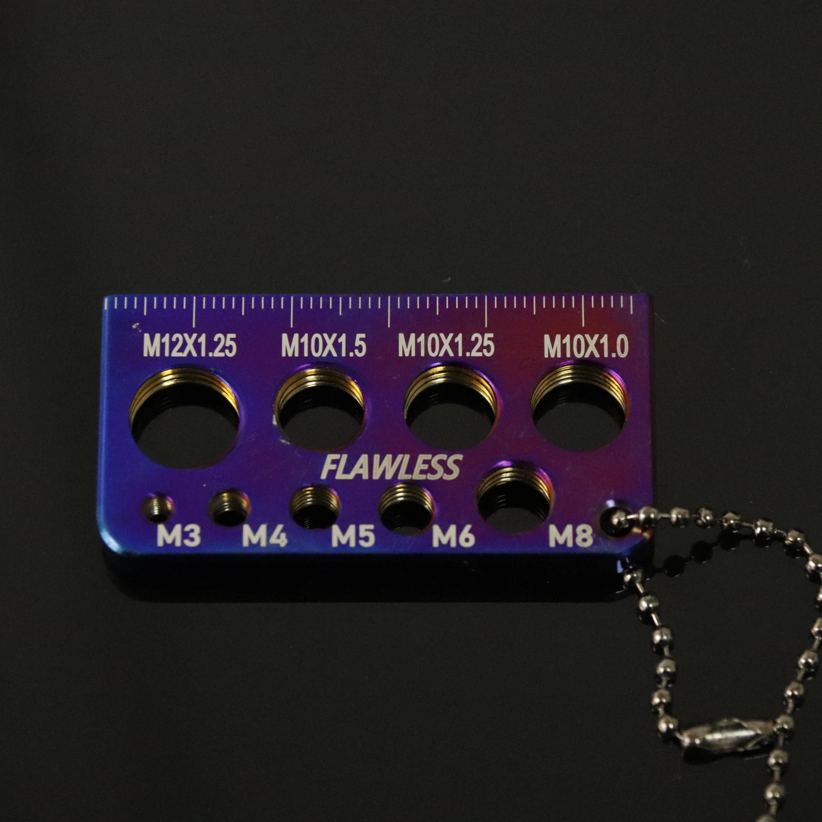 Regla de medición de longitud de rosca de espaciado de tarjeta de medición de aleación de titanio pequeña, conveniente y fácil de usar sin óxido - imagen 3