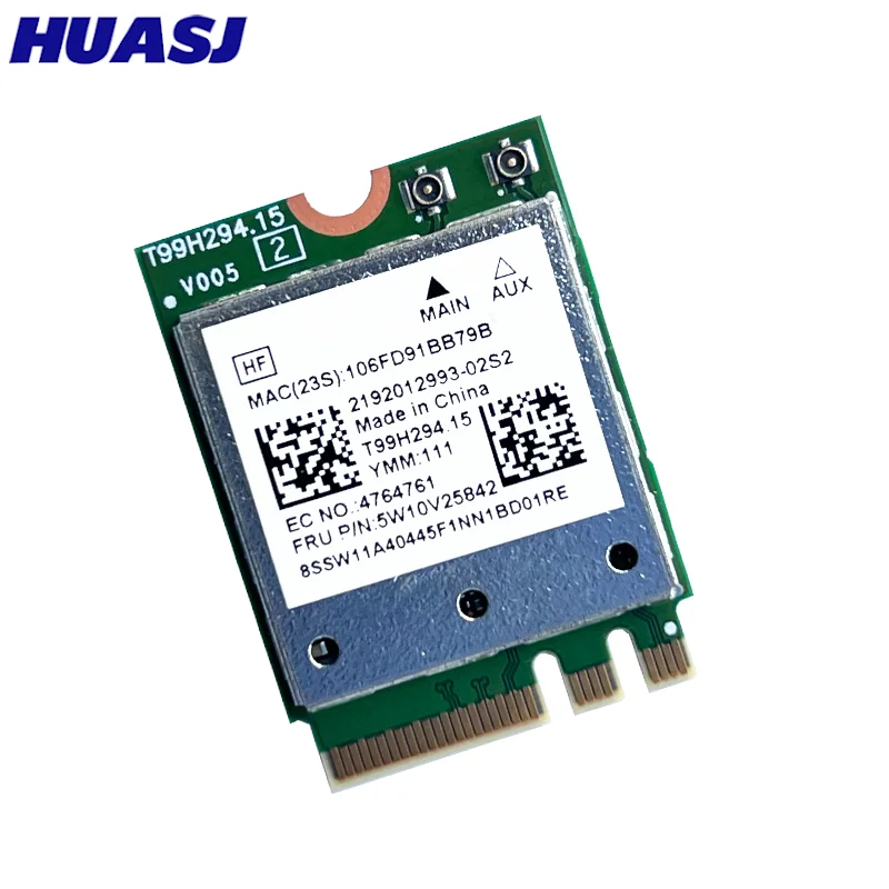 HUASJ QCNFA765 WIFI 6E 802.11ax 2,4G/5G/6G FRU 5W10V25842 2400M BT5.2 para portátil X13 Gen 2 20XH 20XJ T14 G2 - imagen 3