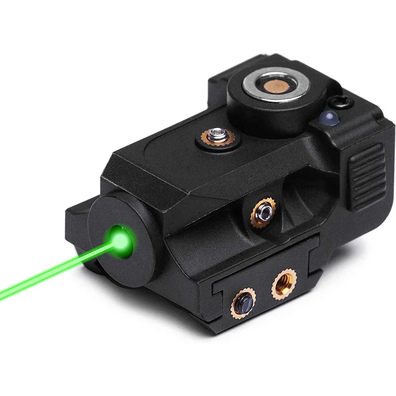 Mira láser compacta táctica para Glock 43X 19 G43X MOS rojo/verde Airsoft pistola magnética recargable Picatinny Rail caza - imagen 5