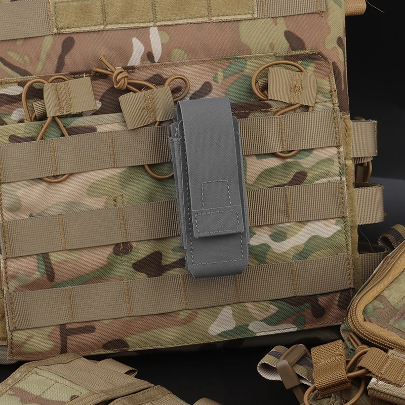 Bolsa táctica para pulverizador de pimienta OC, bolsa de utilidad Molle elástica de 9mm, soporte para linterna, chaleco de caza, accesorios para cinturón de batalla - imagen 2