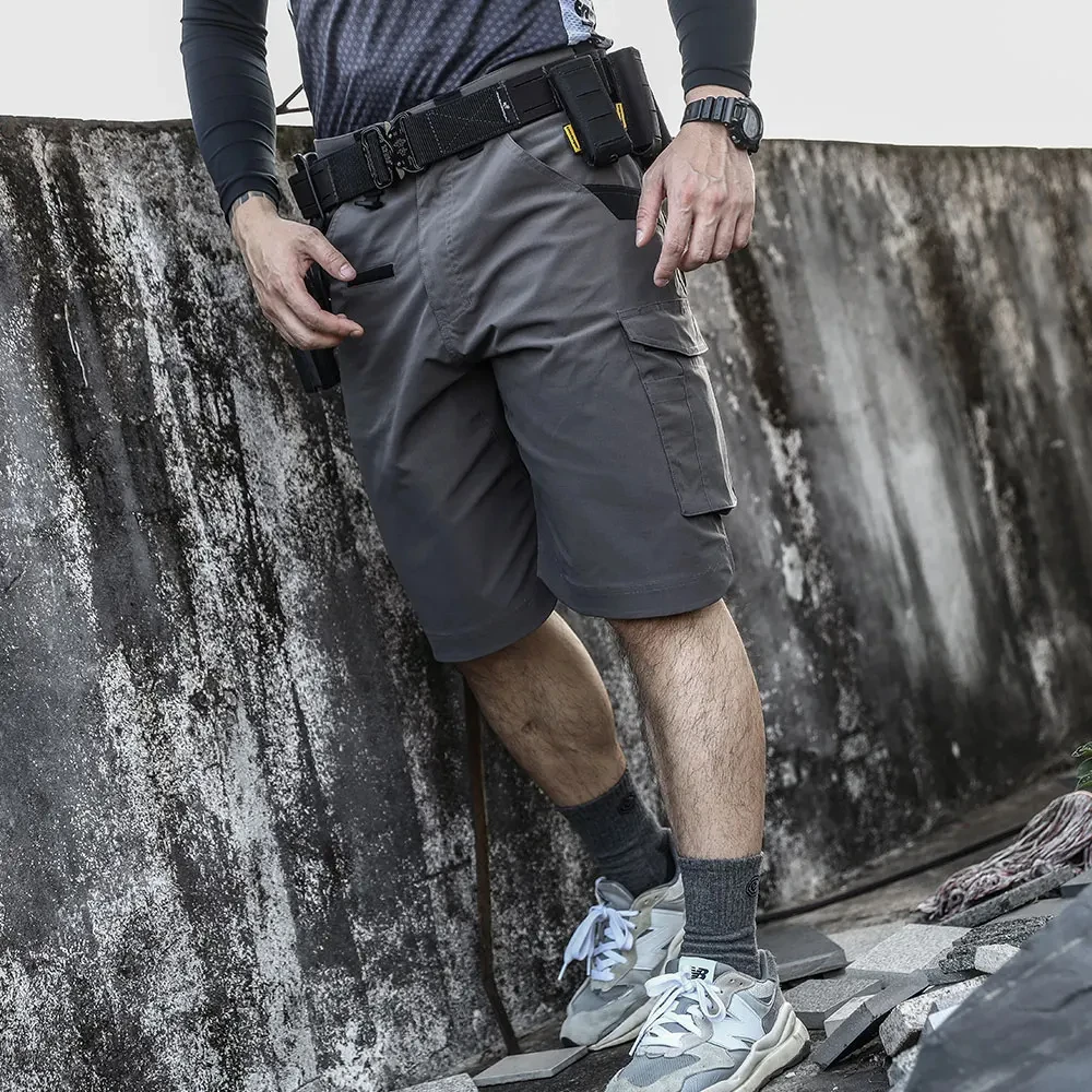 Emersongear-pantalones cortos tácticos "Scout", etiqueta azul, elásticos, para entrenamiento, Airsoft, caza, Camping, poliéster urbano - imagen 4