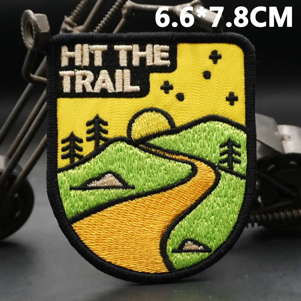 Parches bordados de aventura de exploración al aire libre, insignia de Camping y senderismo para ropa, gorras de mochila, apliques DIY - imagen 3