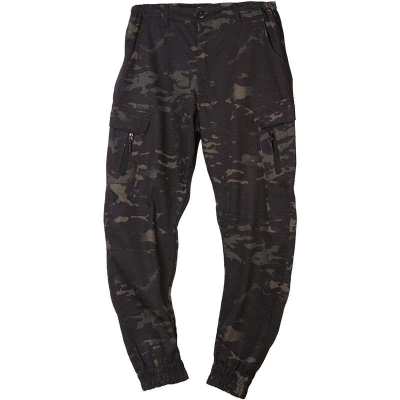Emersongear, pantalones tácticos a la moda para hombre, pantalones con bandas en el tobillo, pantalones de camuflaje para correr, pantalones de senderismo al aire libre para acampar, cremallera negra EMS9340 - imagen 5
