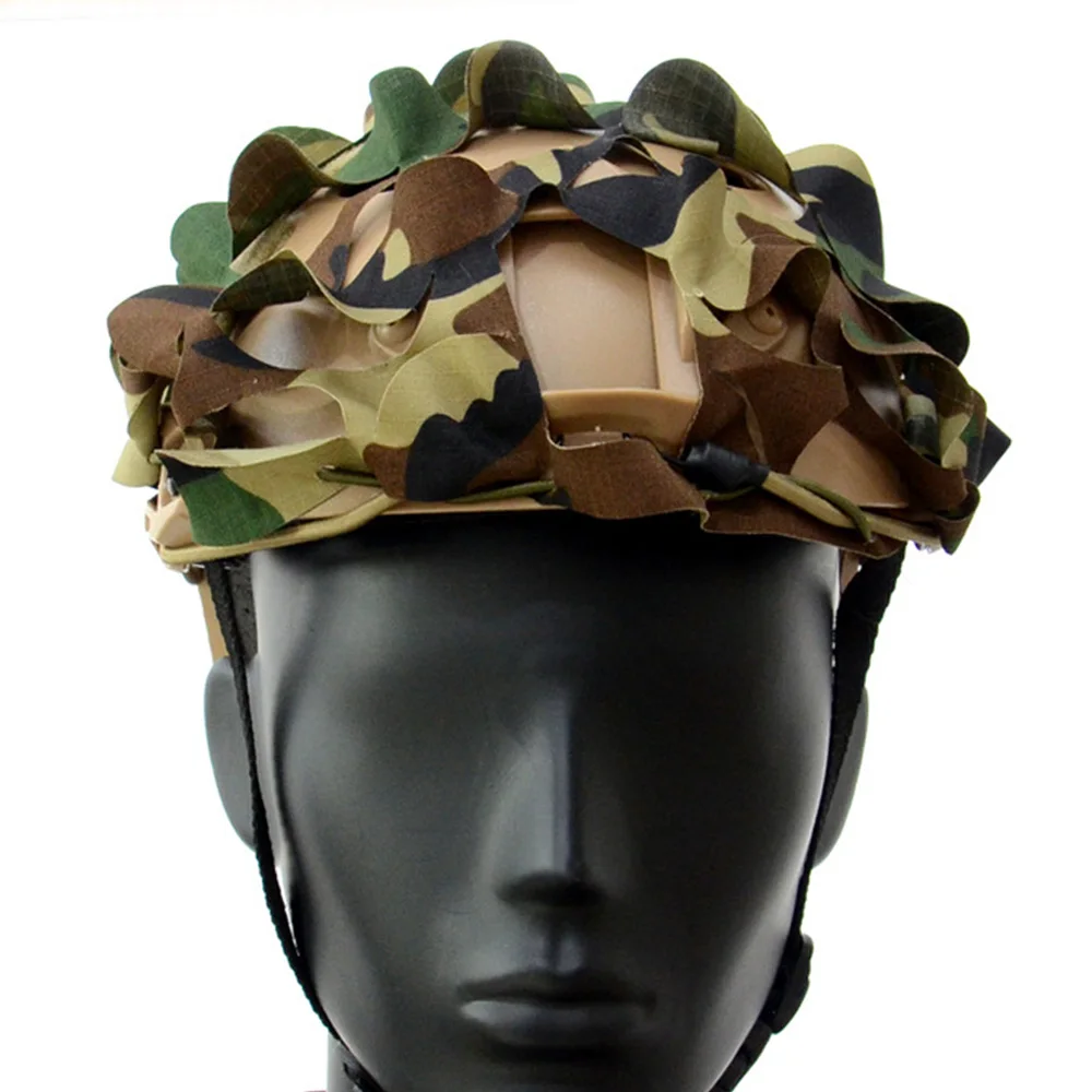 Cubierta táctica para casco rápido, cubierta de tela para casco de camuflaje 3D para caza, accesorios para casco rápido Airsoft - imagen 3
