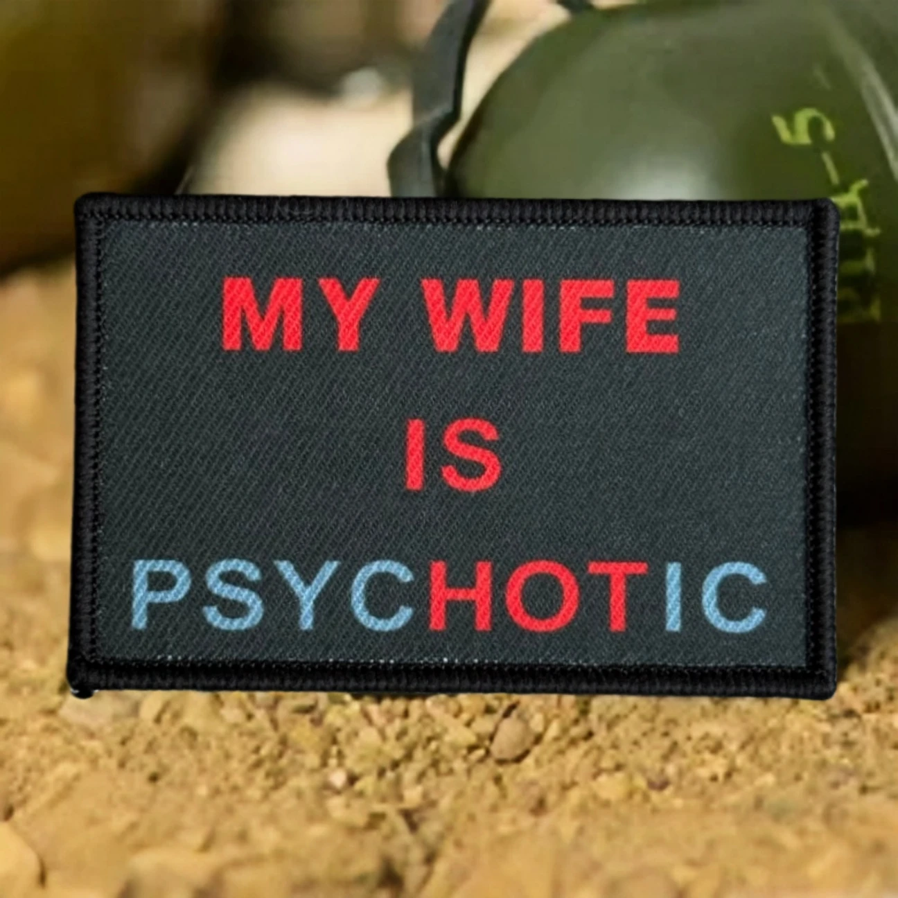 Parche táctico PsycHOTic – Morale patch impreso con velcro