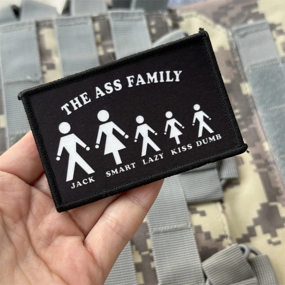Parche de la familia, insignia de moral táctica, emblema del ejército militar, pegatina para mochila, parche impreso con gancho, parches Airsoft para ropa - imagen 4