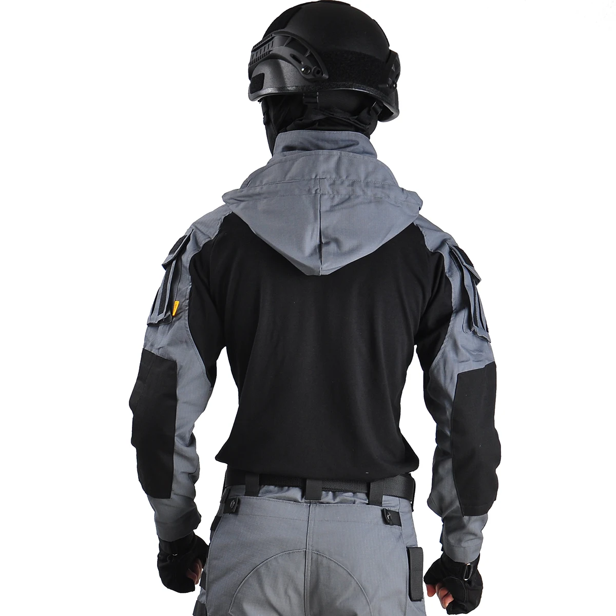 Trajes tácticos con capucha para hombre, camisa con pantalones, uniforme de senderismo al aire libre, almohadillas, ropa de caza, escalada, Camuflaje, Camping, Paintball - imagen 5