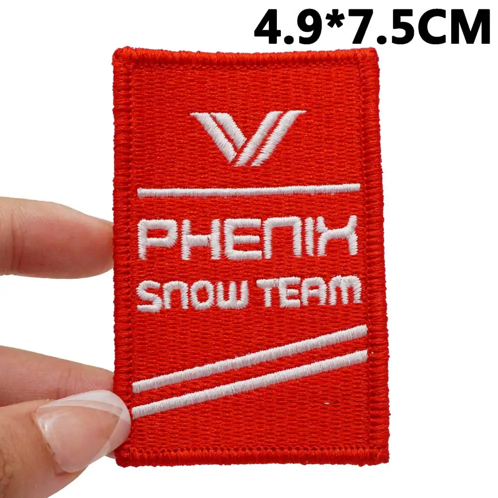 PHOENIX Down-parches bordados para chaqueta de esquí, apliques de etiqueta de costura, banda de motorista punk, insignias de ropa de Rock con respaldo de gancho - imagen 4