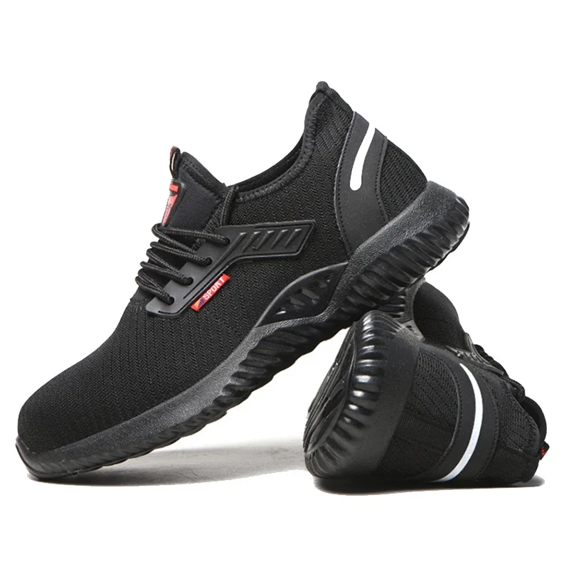 Botas de seguridad para el trabajo, zapatos para hombre, puntera de acero antigolpes, puntera de acero indestructible, botas a prueba de pinchazos, zapatillas ligeras para mujer - imagen 2