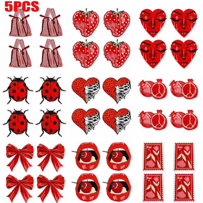 Parche termoadhesivo bordado corazón amor dibujos animados para ropa - imagen 4