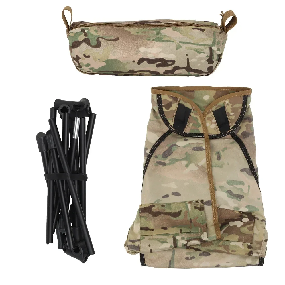 Silla portátil fácil de instalar, silla plegable funcional para exteriores, silla de playa de nailon, Camping, senderismo, pesca, barbacoa, fiestas - imagen 4