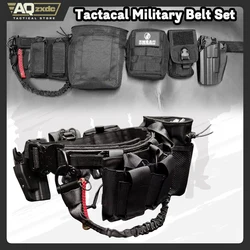 Cinturón táctico Airsoft con doble tienda y funda G17 – Loadout completo
