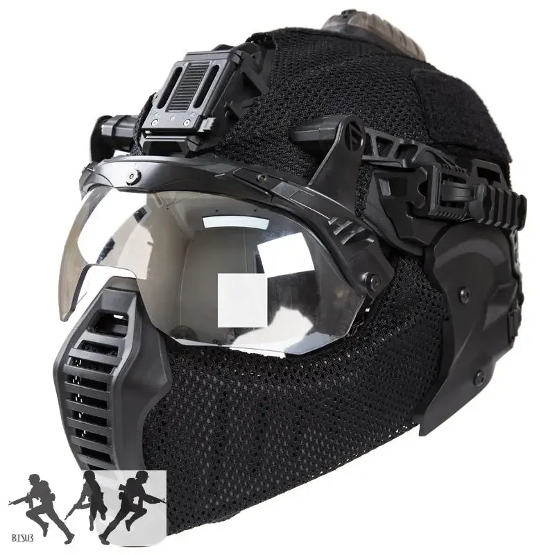Casco FMA EX Todo Terreno Mandible Media Mascarilla CS Ear Face Protect Mascarilla protectora integrada - imagen 4