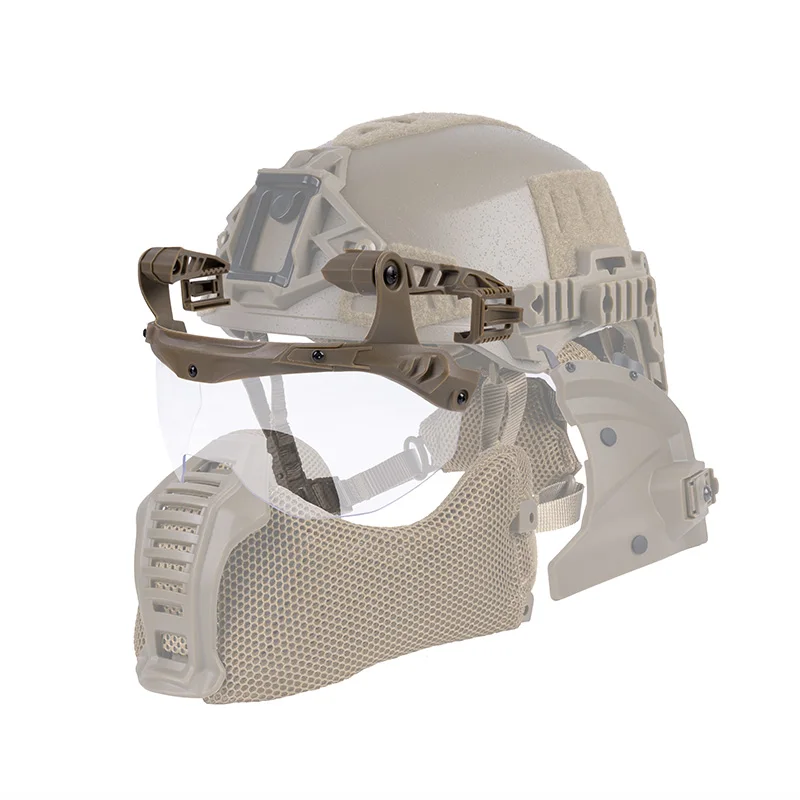 Casco táctico Wendy 3,0, gafas abatibles con lente antiniebla, función protectora, casco, equipo de entrenamiento de Paintball Airsoft - imagen 4