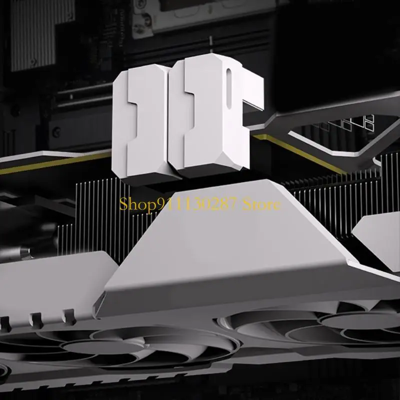 J1HC 8pin Adaptador alimentación GPU 180 grados Conector angulado Aluminio para tarjeta gráfica - imagen 5