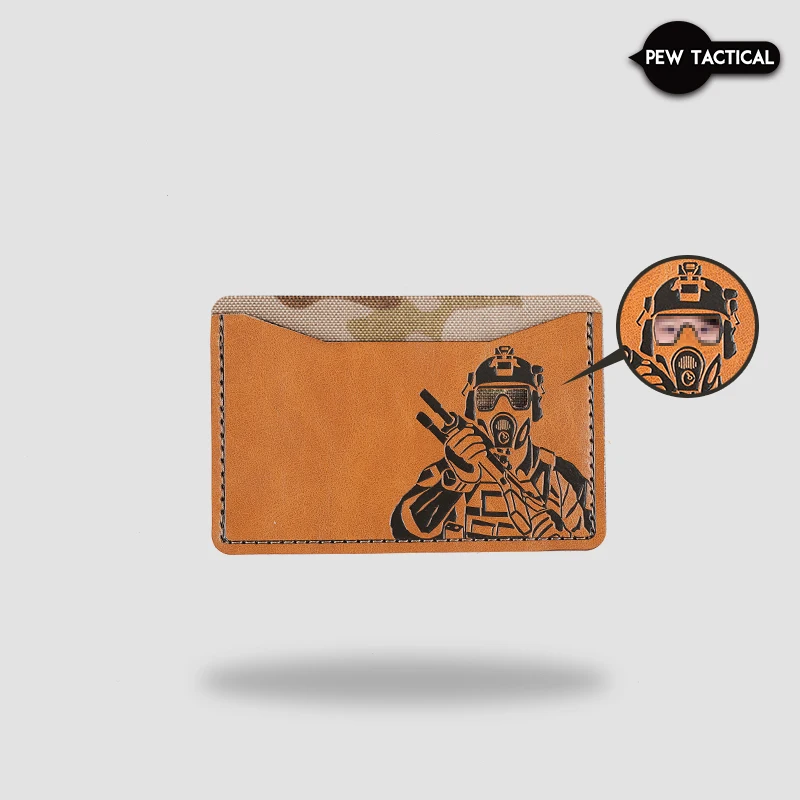 Funda táctica para tarjetas de identificación PEW, bolsa portátil para tarjetas de crédito, funda para tarjetas de identificación personalizada