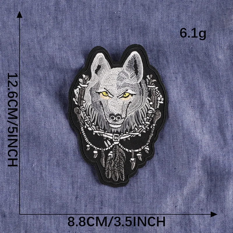 Parche termoadhesivo bordado tigre y lobo para ropa táctica - imagen 2