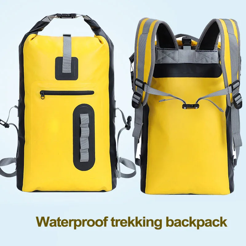 Bolsa seca de 30L, mochila de senderismo para Kayak para mujeres y hombres, impermeable, hombro, deriva, Rafting, surf, canotaje, natación, bolsa de río de deriva - imagen 5