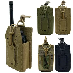 Bolsa táctica MOLLE nylon para radio walkie-talkie caza cargador 5,56