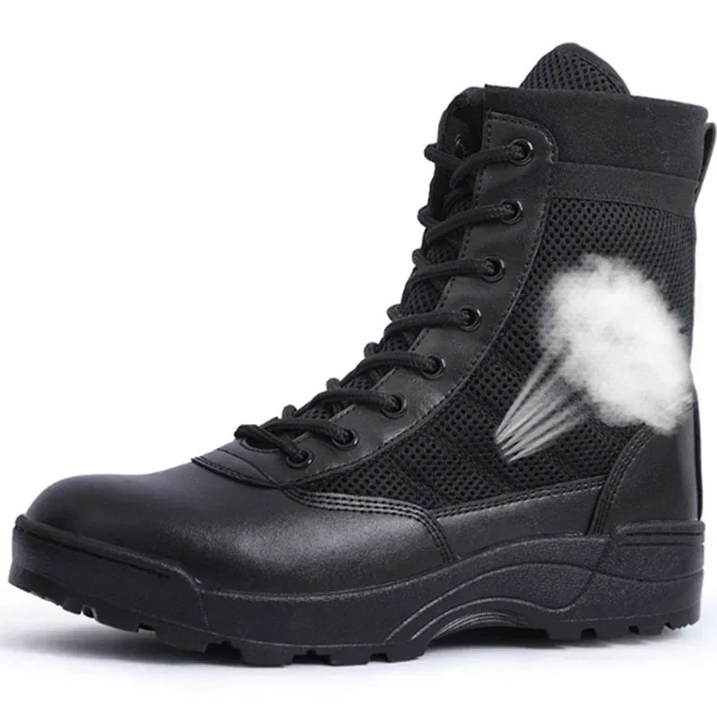 Botas tácticas para Hombre, botines de combate para Hombre, botas de malla transpirables para entrenamiento al aire libre, zapatos de senderismo, Zapatillas para Hombre - imagen 5