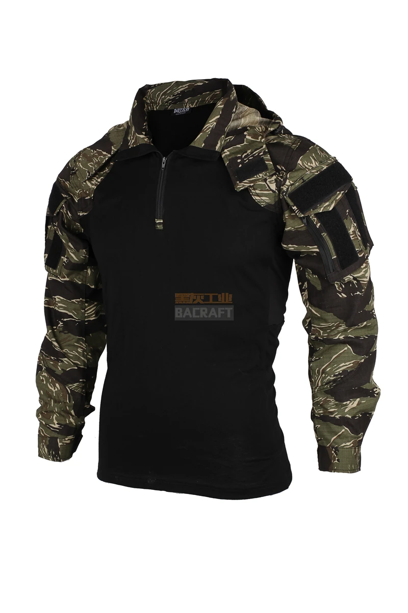 Camisa de caza táctica de camuflaje nocturno, uniforme de combate, al aire libre, equipo de uso para Airsoft, versión SP2 - imagen 3