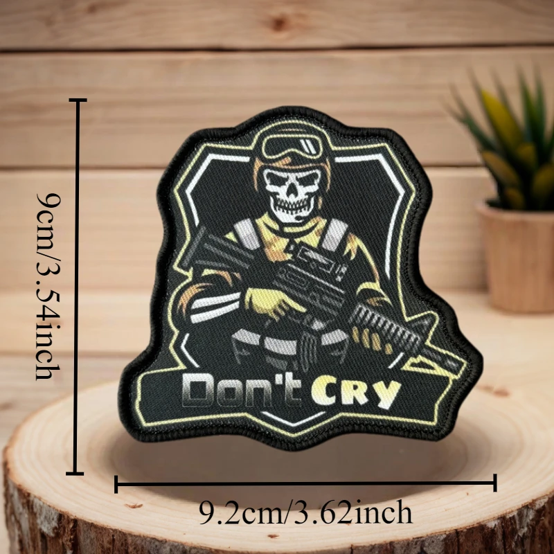 Parche estampado de soldado de calavera, insignia de moral táctica, gancho y bucle, pegatina para mochila militar, apliques de decoración, parches para ropa - imagen 3