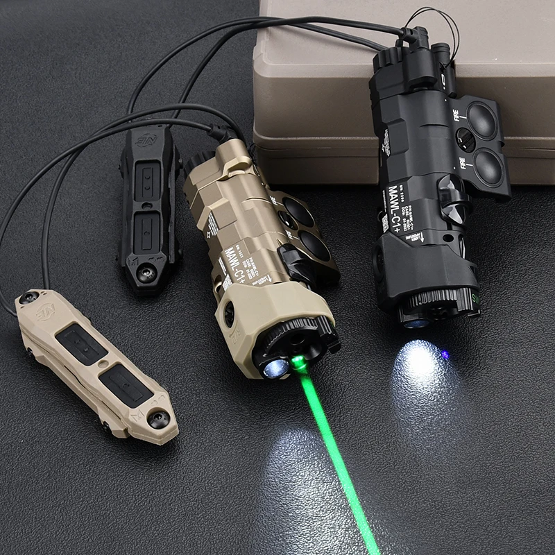 Puntero láser MAWL C1 + de Metal táctico, mira roja, verde y azul, luz IR láser IR, infrarrojo MAWL y enchufe de 2,5 MM + 2,5 MM, interruptor remoto Dual - imagen 5