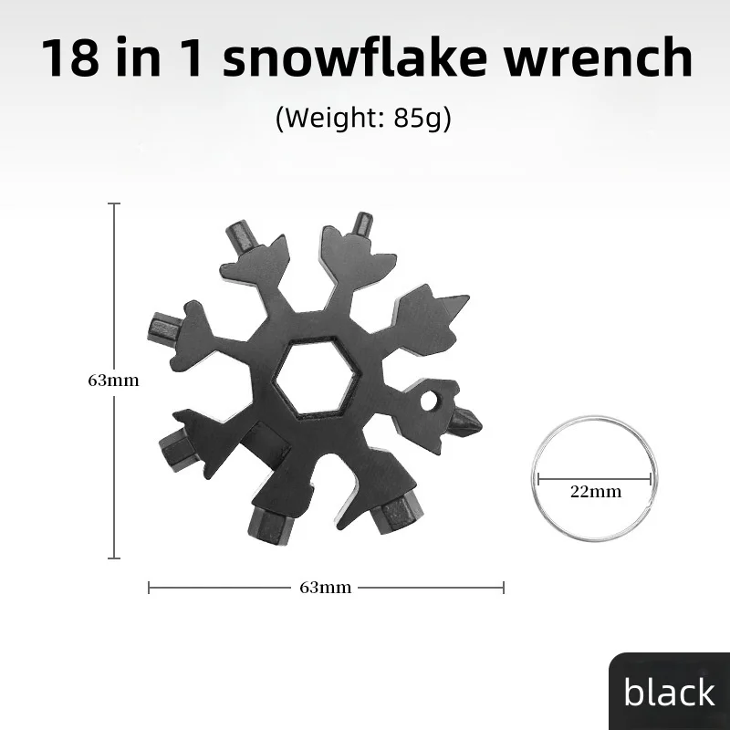 Llave multifuncional copo de nieve para camping y aire libre - imagen 3
