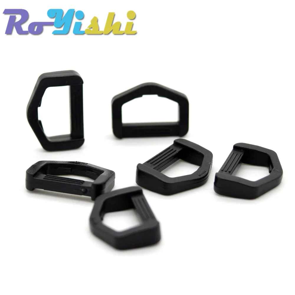 10 unids/pack plástico D-Ring correas flejes bolso de cuero camisa artesanía negro - imagen 3