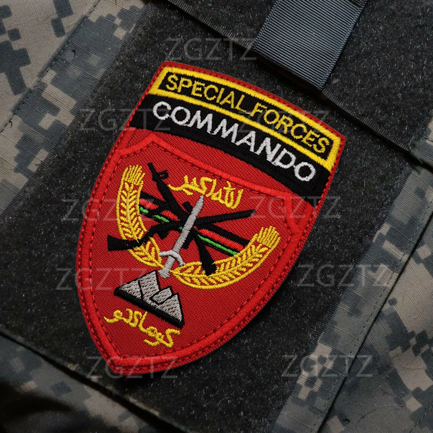 Parches bordados de la bandera de Pakistán, emblema ISAF, insignia militar, apliques para ropa, mochila - imagen 3