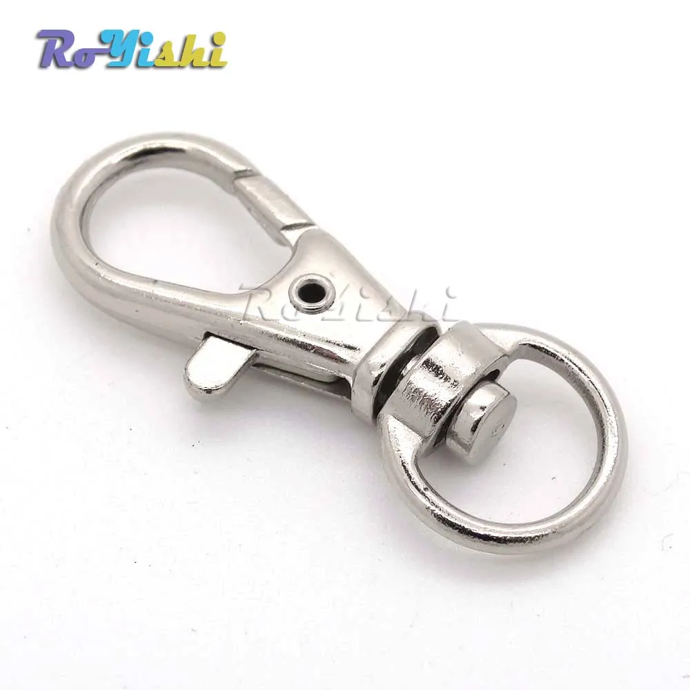 1000 unids/pack Matel ganchos giratorios para correas de mochila 8,9mm cierres de langosta niquelados - imagen 4