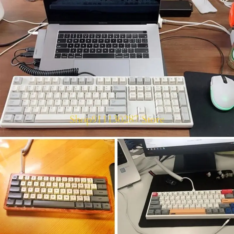 J1HC Cable en Teclado mecánico GH60 USB V2 Cable Mini Micro tipo C USB - imagen 3