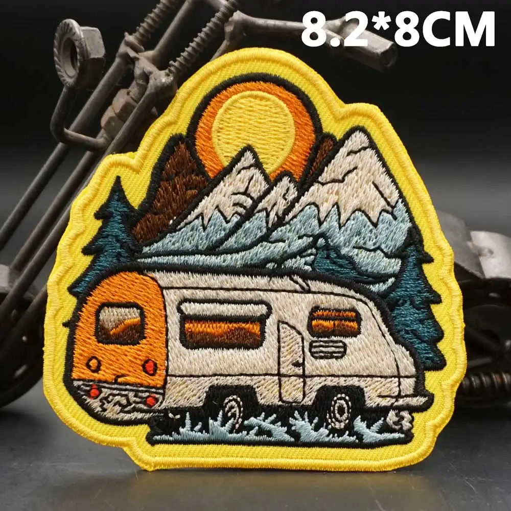 Parches bordados de aventura de exploración al aire libre, insignia de Camping y senderismo para ropa, gorras de mochila, apliques DIY - imagen 5