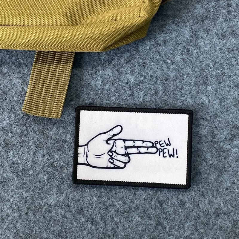 Parche con estampado de Calavera, insignia de moral táctica, brazalete, apliques de gancho y bucle para ropa, parches de mochila, accesorios decorativos - imagen 5