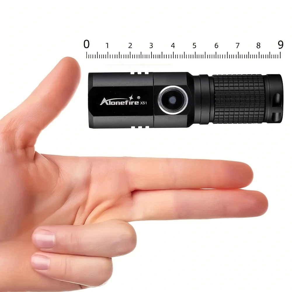 Mini linterna pequeña con zoom de alto brillo, recargable, portátil, para senderismo, Camping, pesca, iluminación nocturna, luz de flash - imagen 5