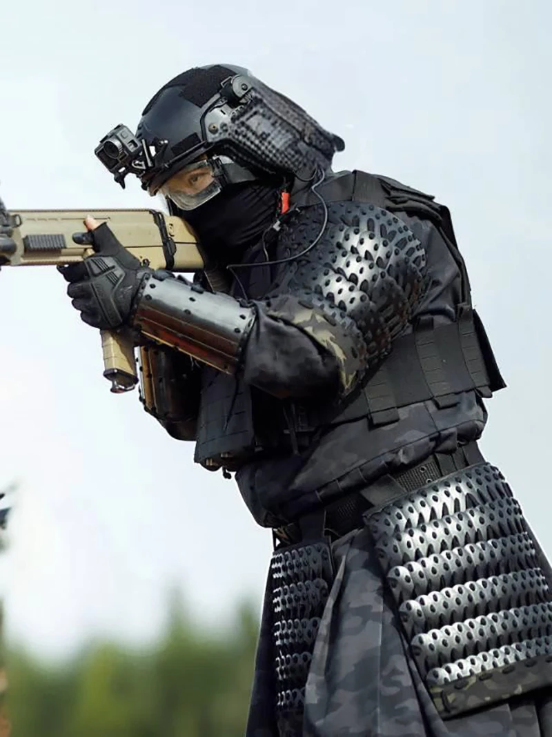 Armadura táctica ligera para hombros/falda/protector de brazo/armadura protectora de ingle montada en el Abdomen para deportes al aire libre y Airsoft