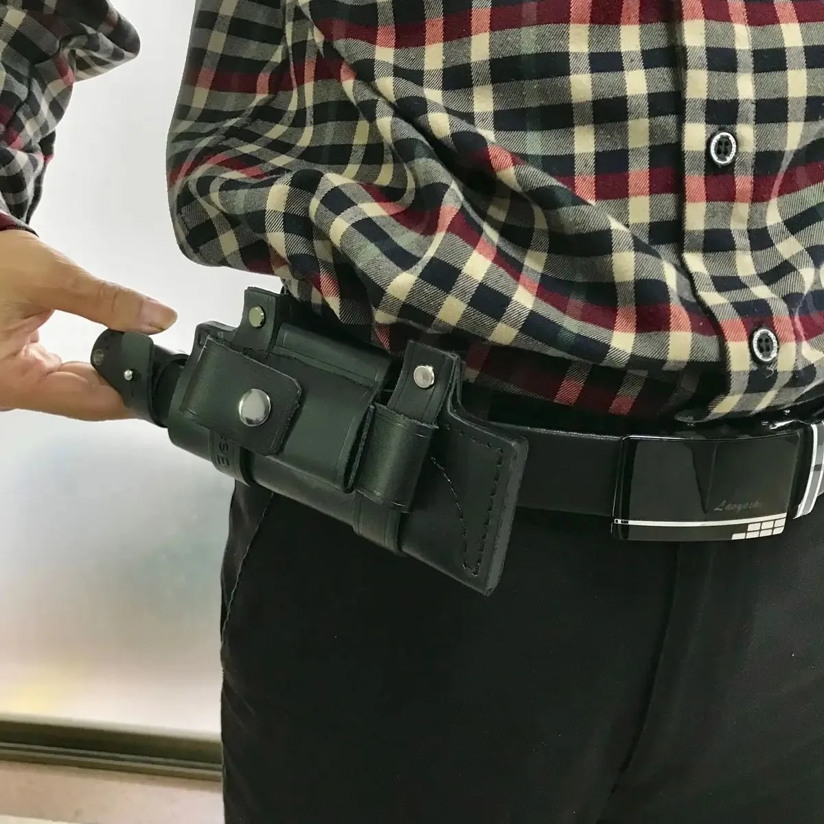 Funda táctica cintura cuero artificial supervivencia exteriores - imagen 4