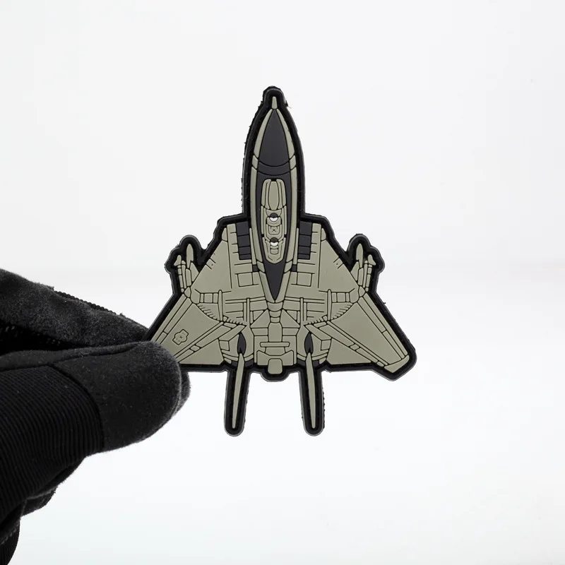 Brazalete de la serie Bomber Fighter, insignia de moral de helicóptero, parches tácticos de gancho y bucle, brazalete luminoso de PVC 3D - imagen 2