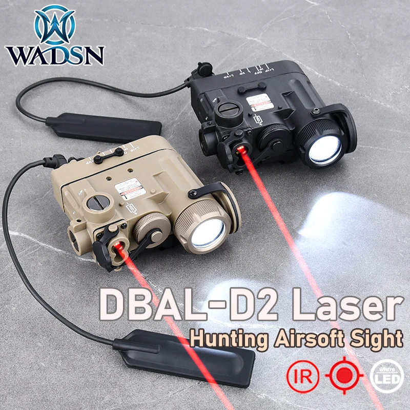 WADSN A2 DBAL D2 IR puntero láser punto rojo indicador de visión multifunción Airsoft luz DBAL-A2 DBAL-D2 MKII lámpara exploradora táctica - imagen 2
