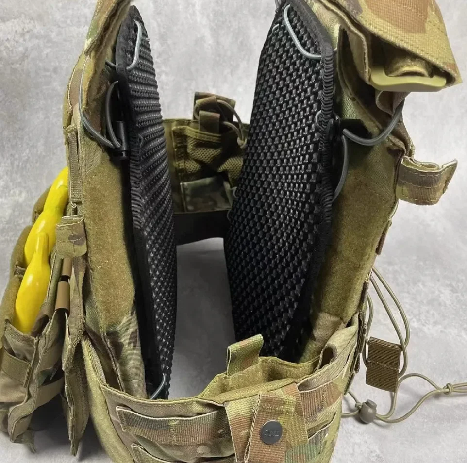 Amortiguación de mochila modular, almohadillas de enfriamiento, acolchado transpirable 3D para chalecos de juego de Paintball táctico de caza, 2 uds. - imagen 4