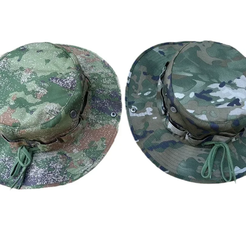 Sombrero de camuflaje al aire libre, sombrero de ala grande, plegable, bloqueador solar, montañismo, pesca, desierto, Verano - imagen 3