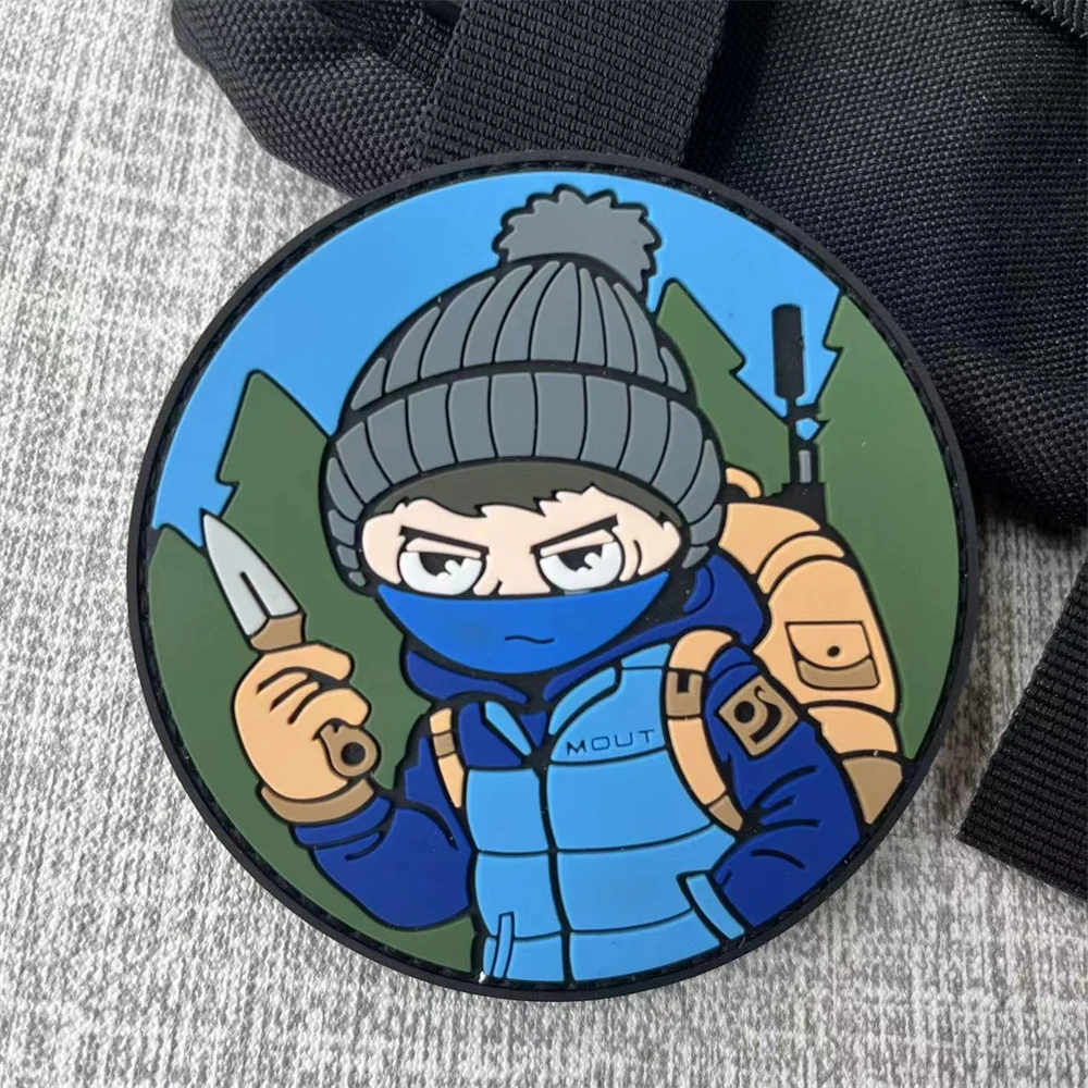 Parche de insignia de moral de COD20, calaveras tácticas rusas Antiterror, Chevron, Call of Duty, brazalete, mochila, pegatina de gancho y bucle - imagen 3