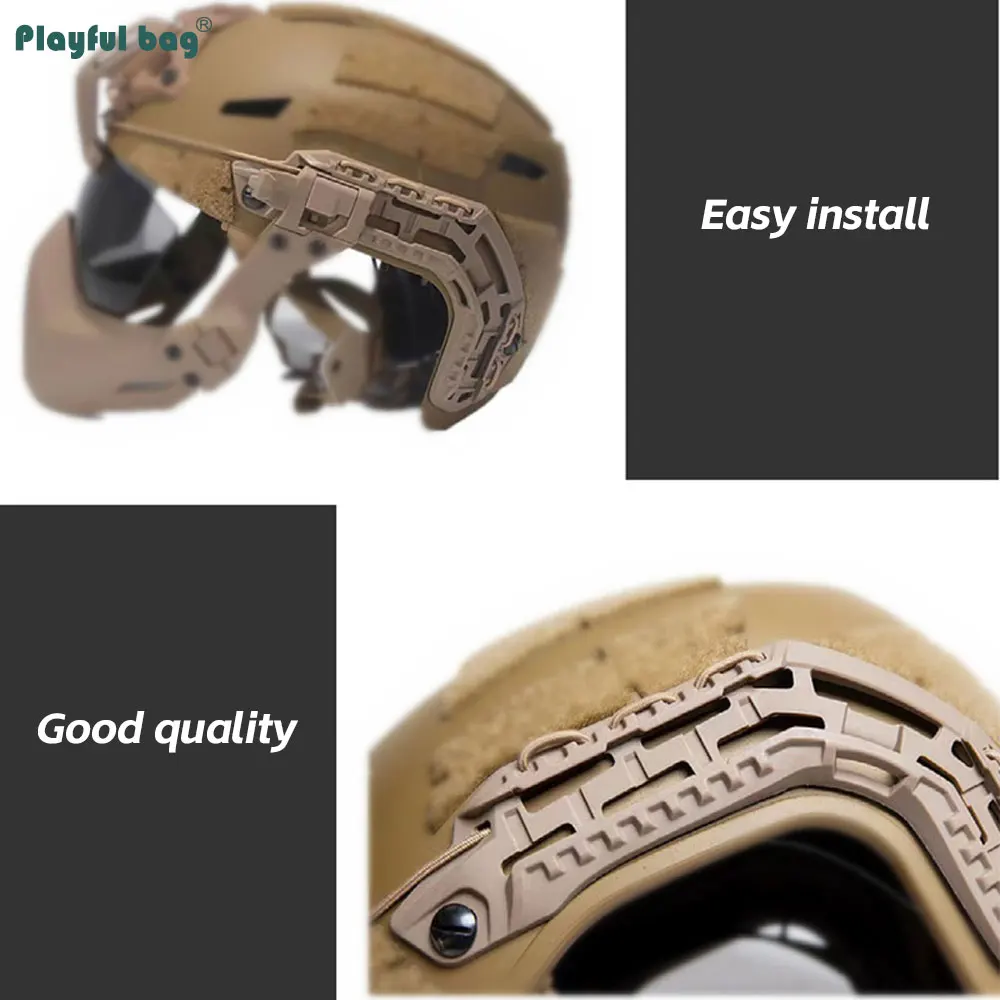 Accesorio de rieles laterales para casco de revisión, soportes de riel para casco táctico Airsoft AQB199 - imagen 2