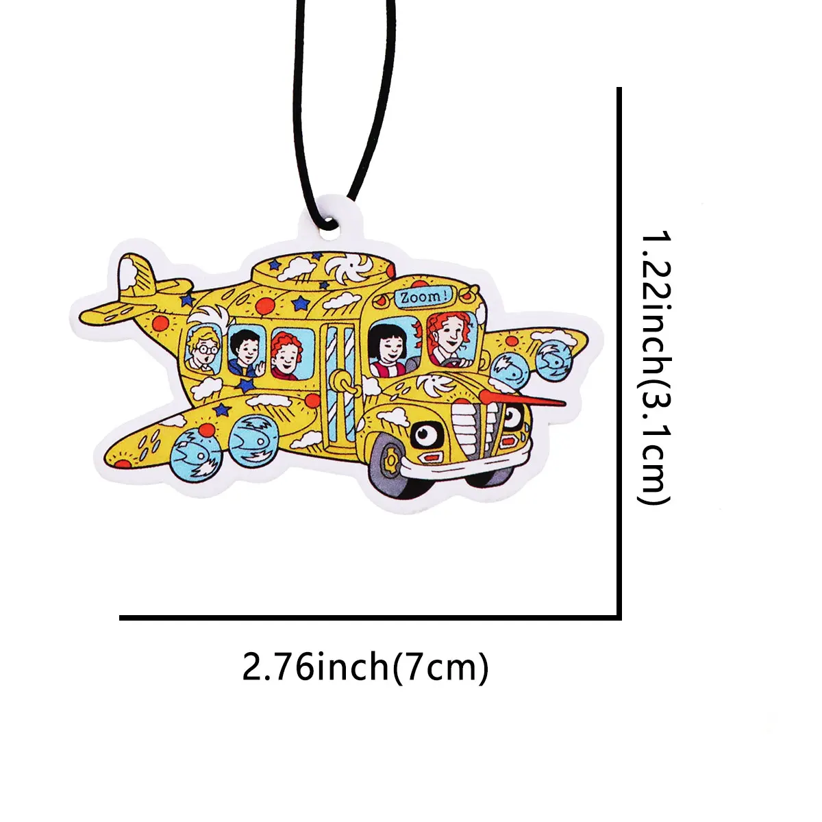 Tabletas de aromaterapia divertidas para autobús escolar, colgante de fragancia para Interior de coche, ambientador, decoración colgante para espejo retrovisor - imagen 3