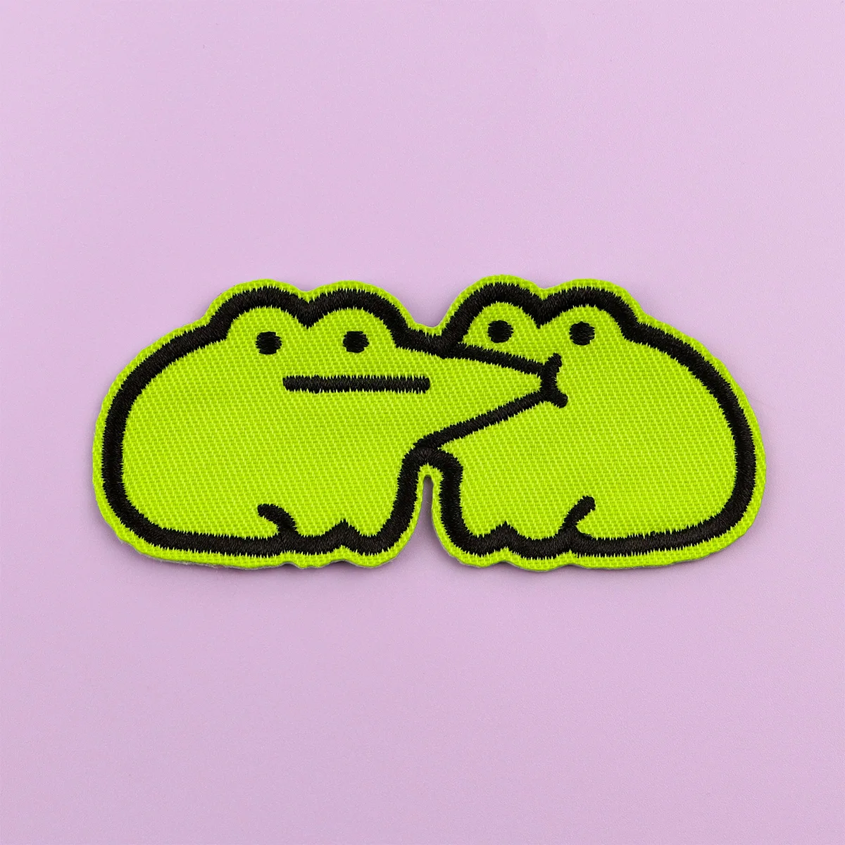 Parche para planchar con forma de rana de dibujos animados para ropa, parche bordado bonito, accesorios para ropa, pegatinas de costura, 2 uds. - imagen 4