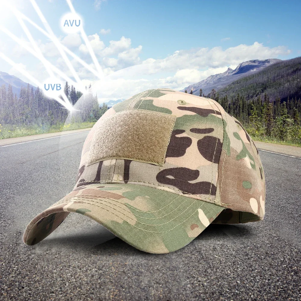 Gorras de béisbol tácticas de camuflaje, gorra de camionero transpirable de malla, Airsoft, deporte, caza, Camping, Snapback ajustable, sombreros a prueba de sol - imagen 4